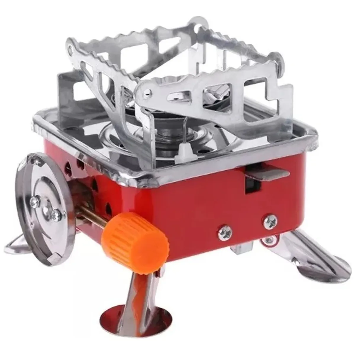 GENERICO - Mini Cocinilla Portatil De Camping A Gas Plegable Rojo