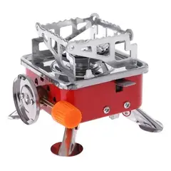 GENERICO - Mini Cocinilla Portatil De Camping A Gas Plegable Rojo