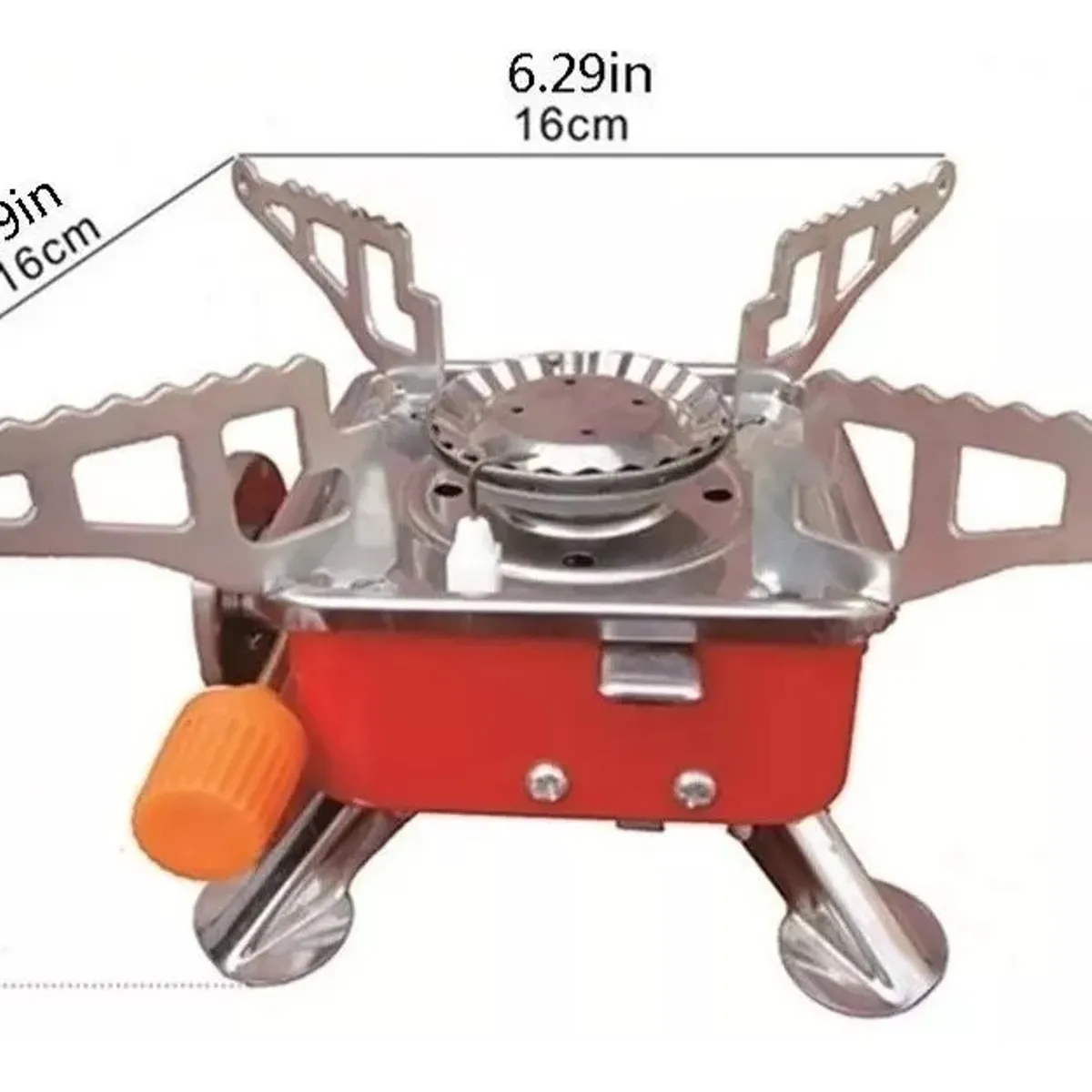 GENERICO - Mini Cocinilla Portatil De Camping A Gas Plegable Rojo