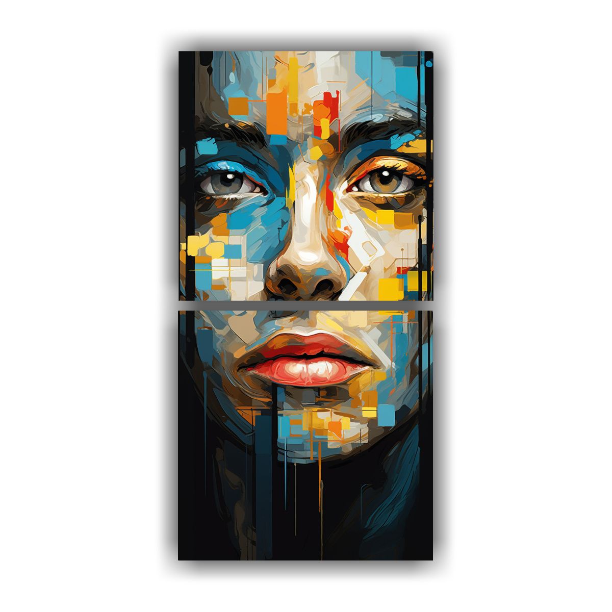 GENERICO - Pinturas Decorativas Abstractas De Rostro De 20x40 Cm