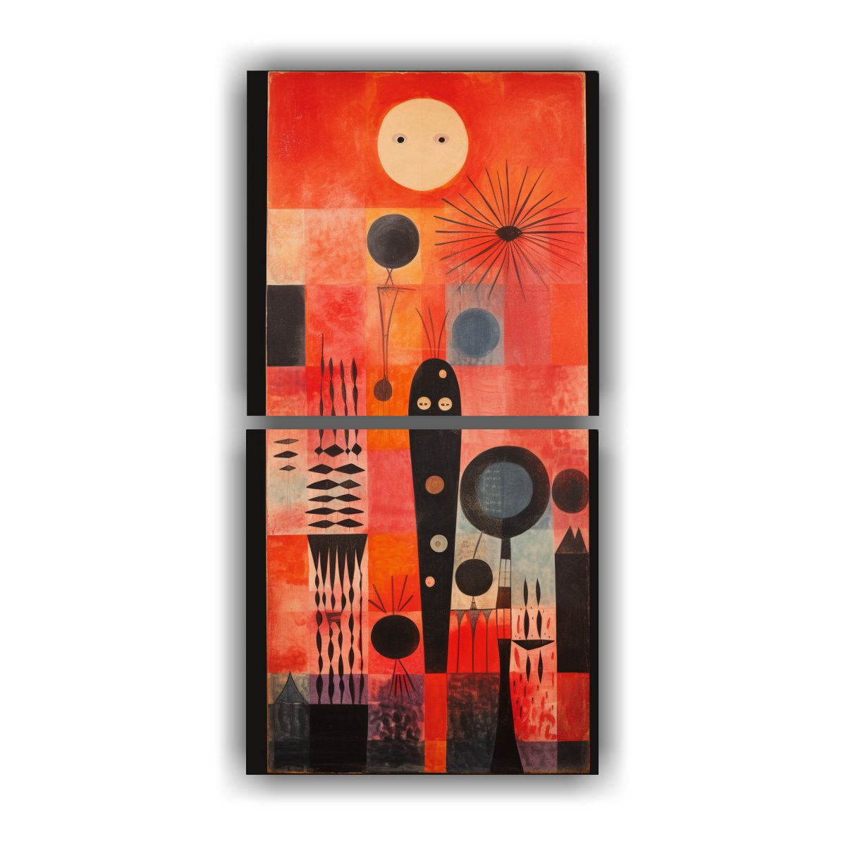 GENERICO - Cuadros Minimalistas Cálidos De Lienzo Por 40x80 Cm