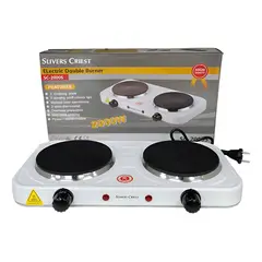 GENERICO - Cocina Electrica Portatil De 2 Platos Encimera 2000w