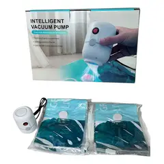 GENERICO - Bomba Al Vacio + 2 Bolsas Al Vacio Para Ropa 70x50cm