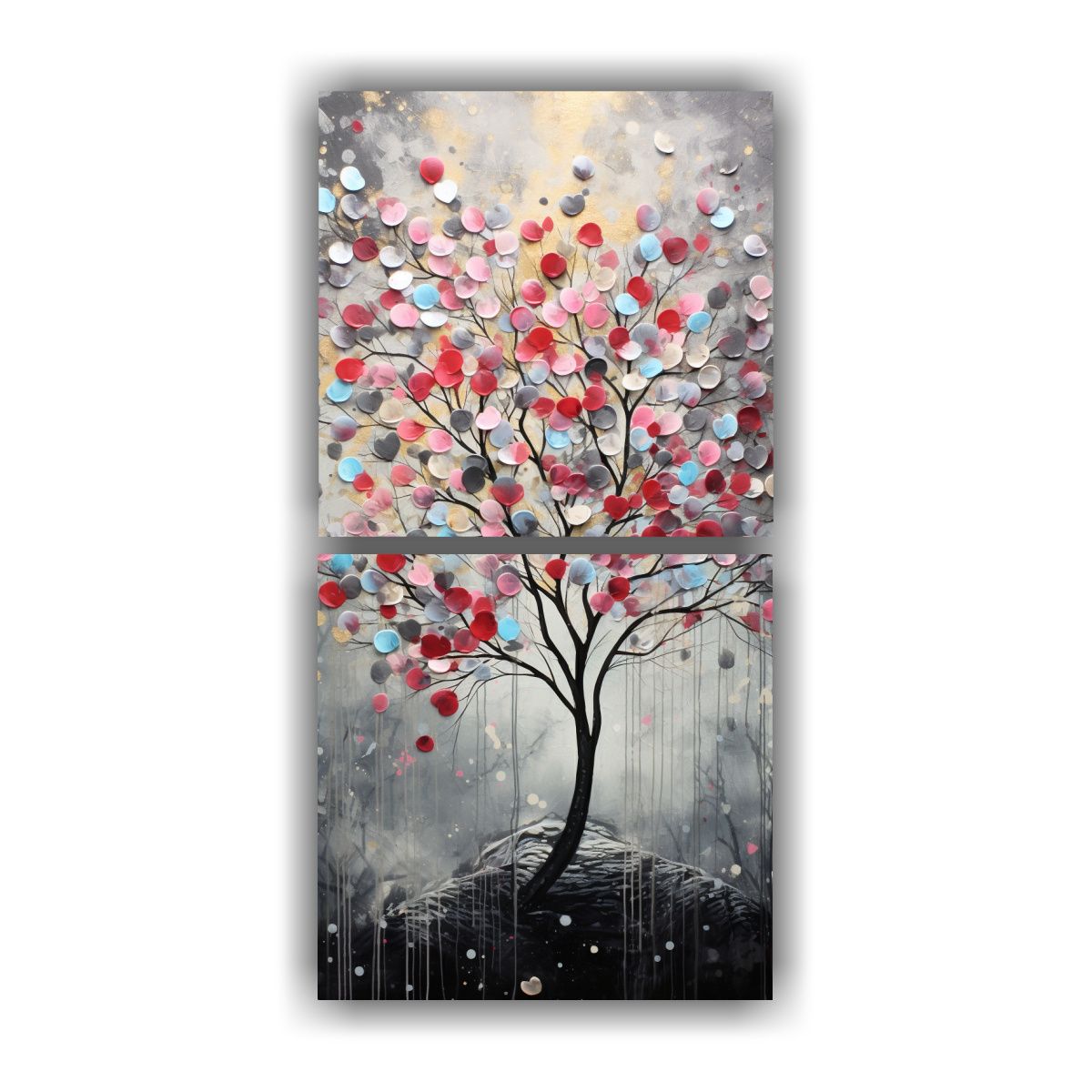 GENERICO - Artes Tema Intensidad Cuadro De árbol En 20x40 Cm