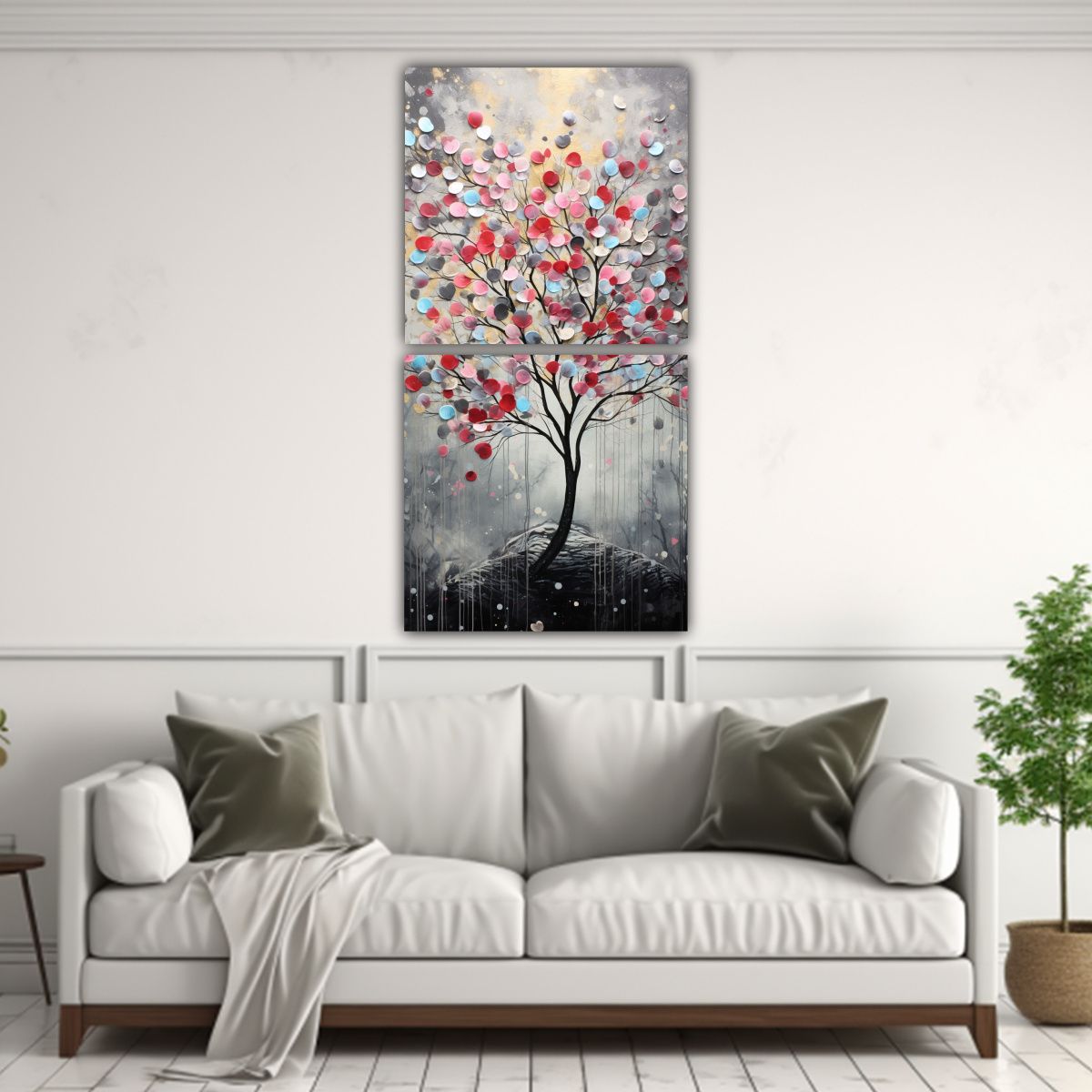 GENERICO - Artes Tema Intensidad Cuadro De árbol En 20x40 Cm