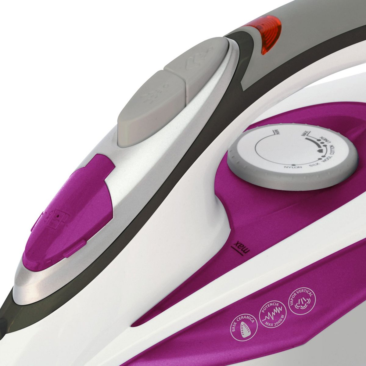 SINDELEN - Plancha a Vapor V-2400BL 2000 Watts Antiadherente Cerámica Sindelen