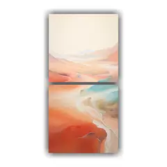 GENERICO - Pinturas Decorativas De Dos Cuadros Abstracción 20x40 Cm