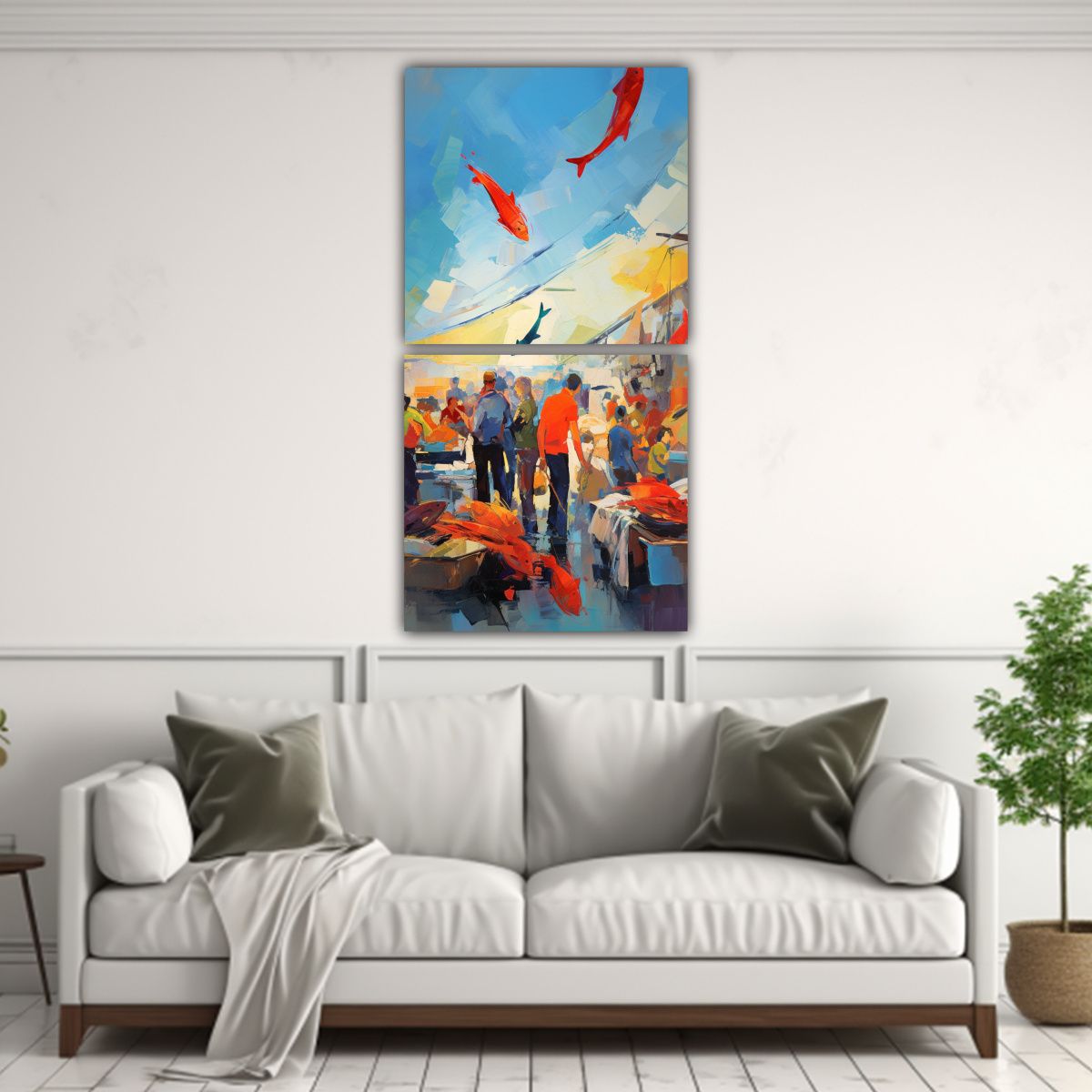 GENERICO - Pintura Decorativa Abstracta De Energía Vibrante 60x120 Cm