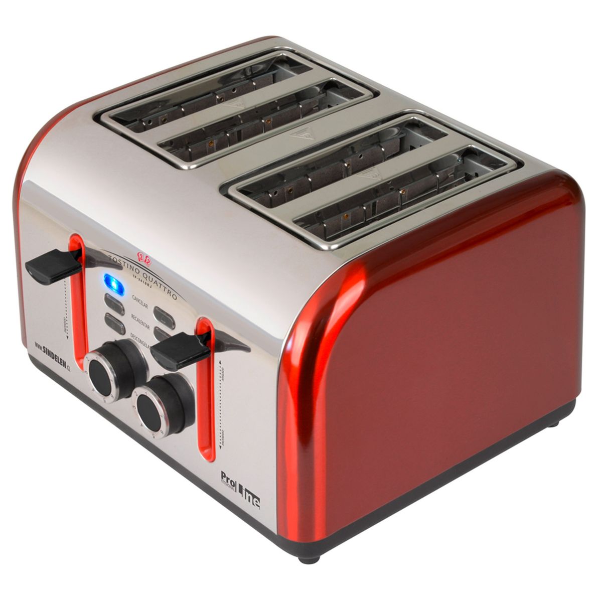 SINDELEN - Tostador Tp-2410 Rojo Sindelen