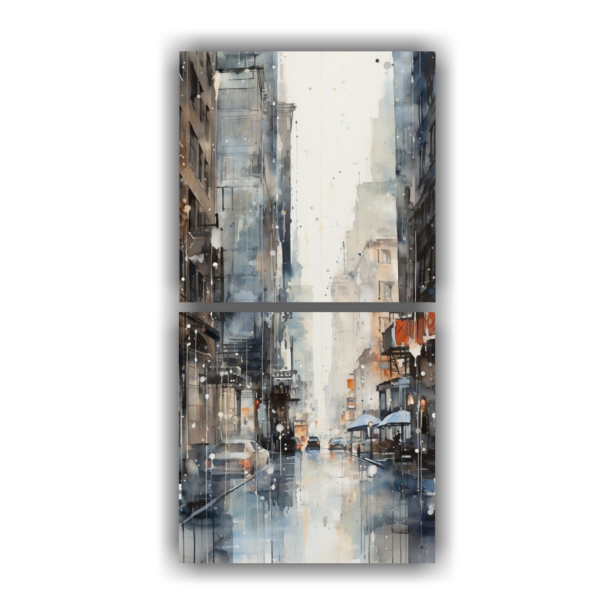 GENERICO - Bastidor Acuarela Habitación A Cuadro De La 60x120 Cm