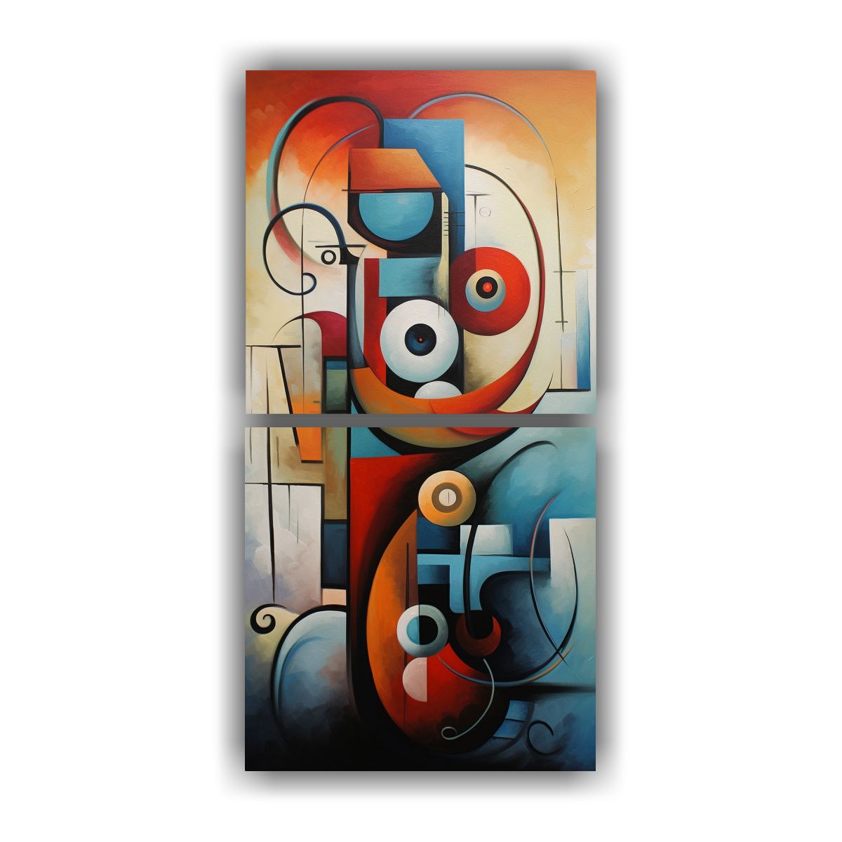 GENERICO - Pinturas Abstractas Juveniles Modernas En Lienzo 20x40 Cm