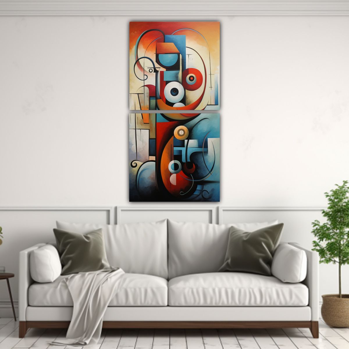 GENERICO - Pinturas Abstractas Juveniles Modernas En Lienzo 20x40 Cm