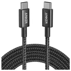 ANKER - 322 Cable trenzado PowerLine USB-C a USB-C 1 m 60 W Negro