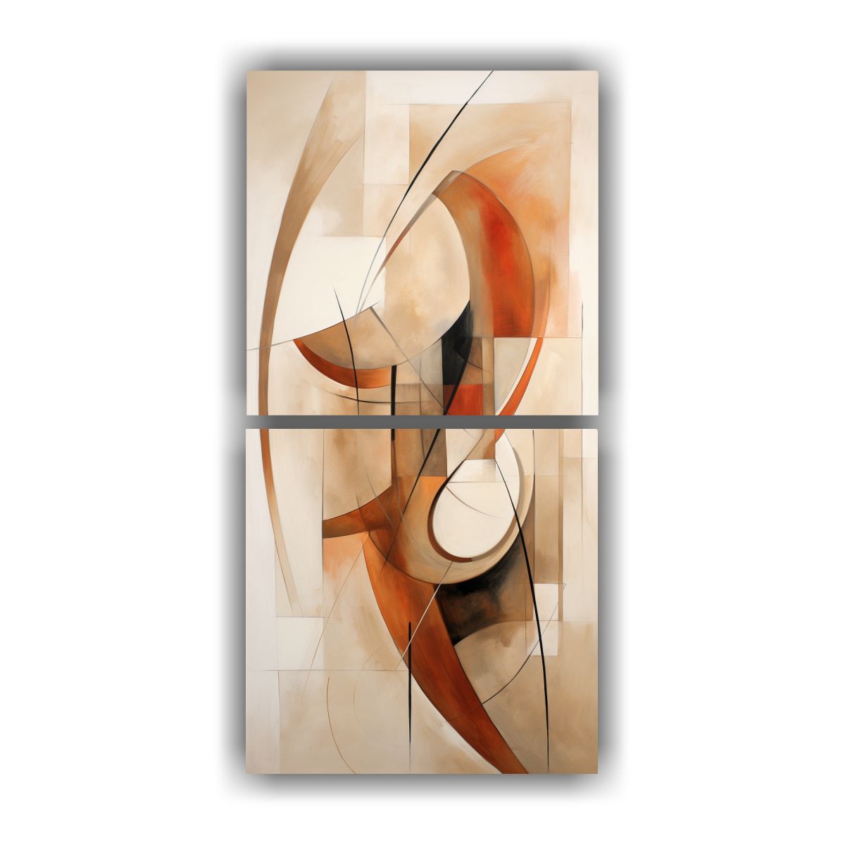 GENERICO - Lienzos Abstracto Combinación Abstracto Beige 30x60 Cm