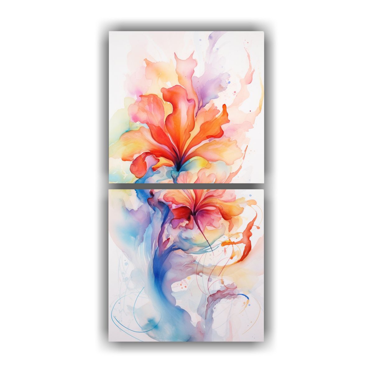 GENERICO - Cuadros De Decoración Abstractos Fusionados De 50x100 Cm