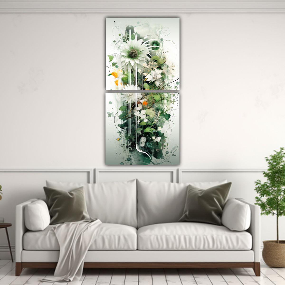 GENERICO - Cuadro Decorativo Temática Abstracta Fusión De 50x100 Cm