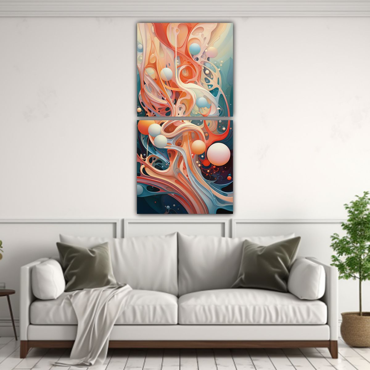 GENERICO - Pinturas Decorativas De Fusión Abstracta De 50x100 Cm
