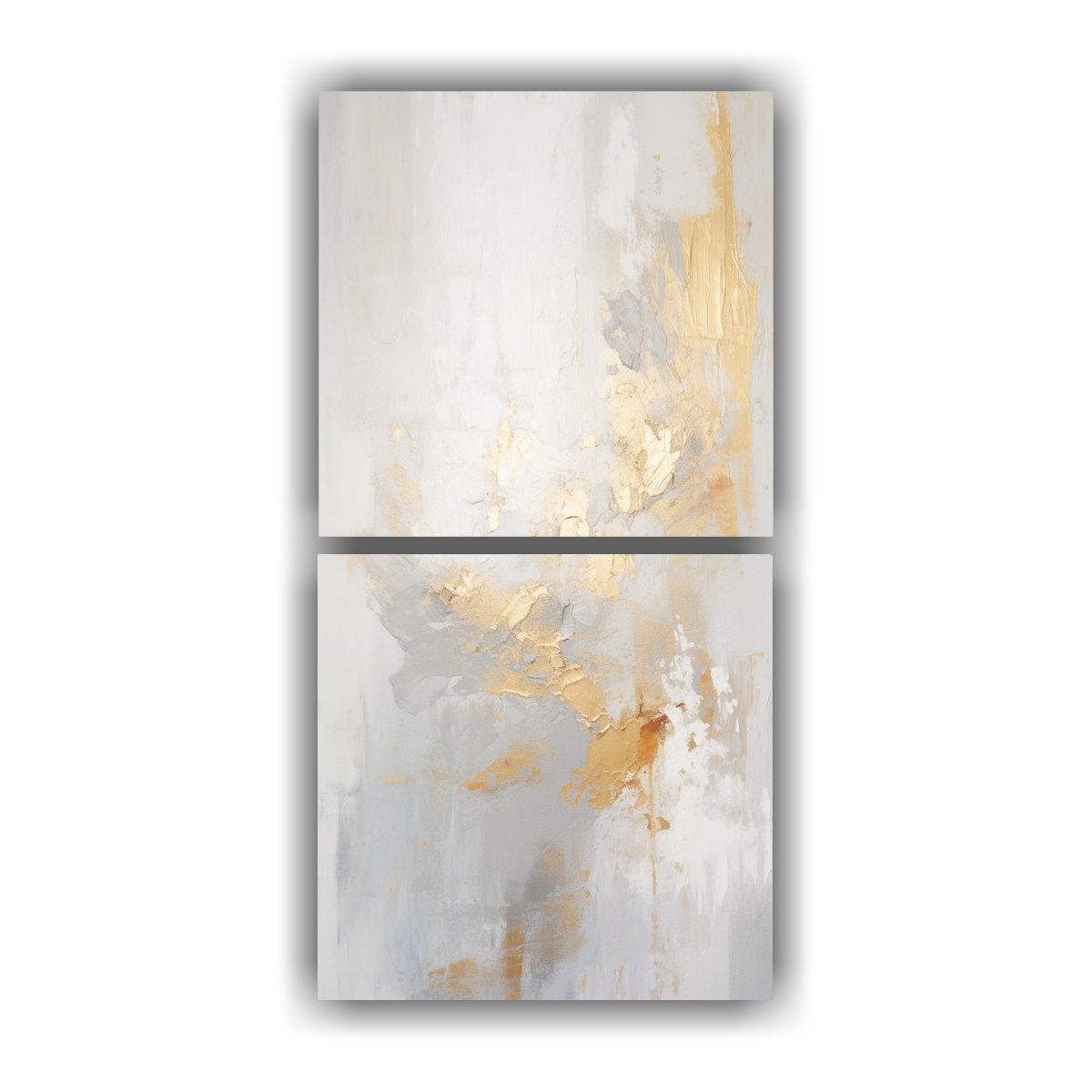 GENERICO - Set 2 Pinturas Decorativas Abstractas En Fondo 20x40 Cm