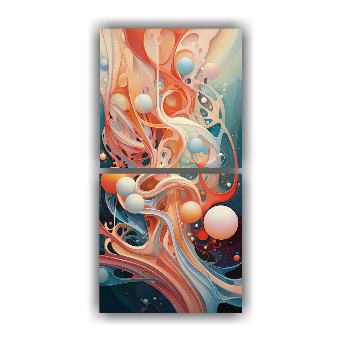 GENERICO - Pinturas Decorativas De Fusión Abstracta De 20x40 Cm