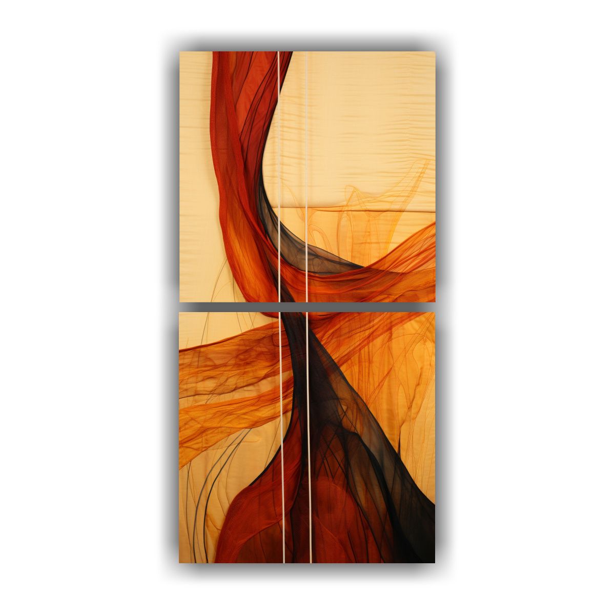 GENERICO - Conjunto De Telas Armonía De Colores En Bastidor 60x120 Cm