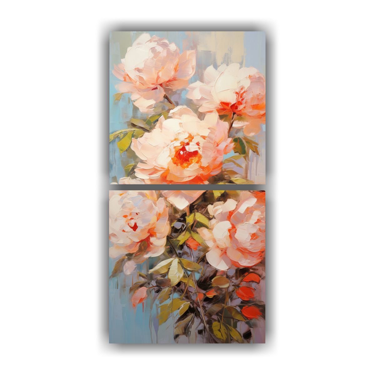 GENERICO - Cuadro Vibrante De Peonías En Ambiente Intenso 40x80 Cm