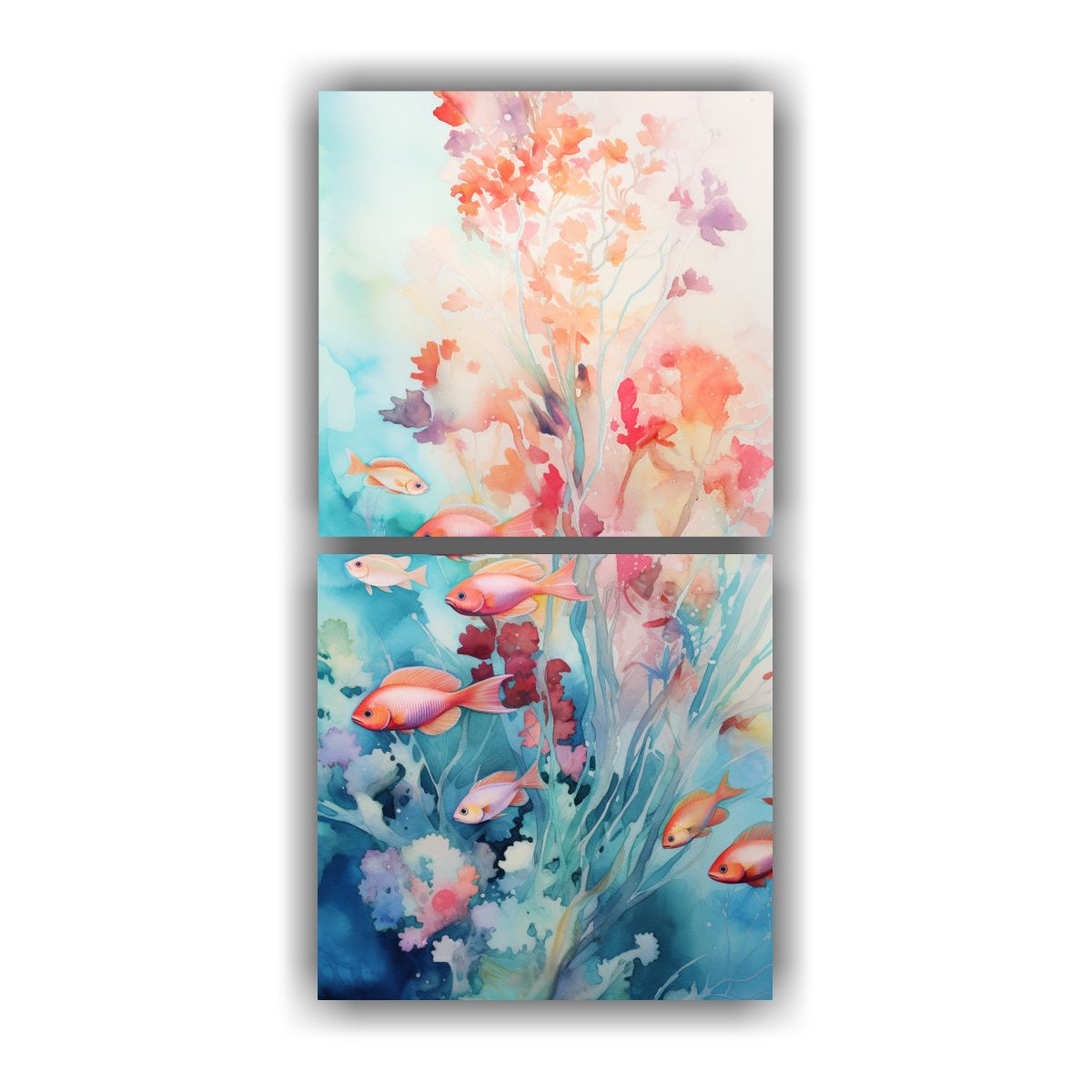 GENERICO - Pinturas Decorativas De Escena Submarina En Suave 60x120 Cm