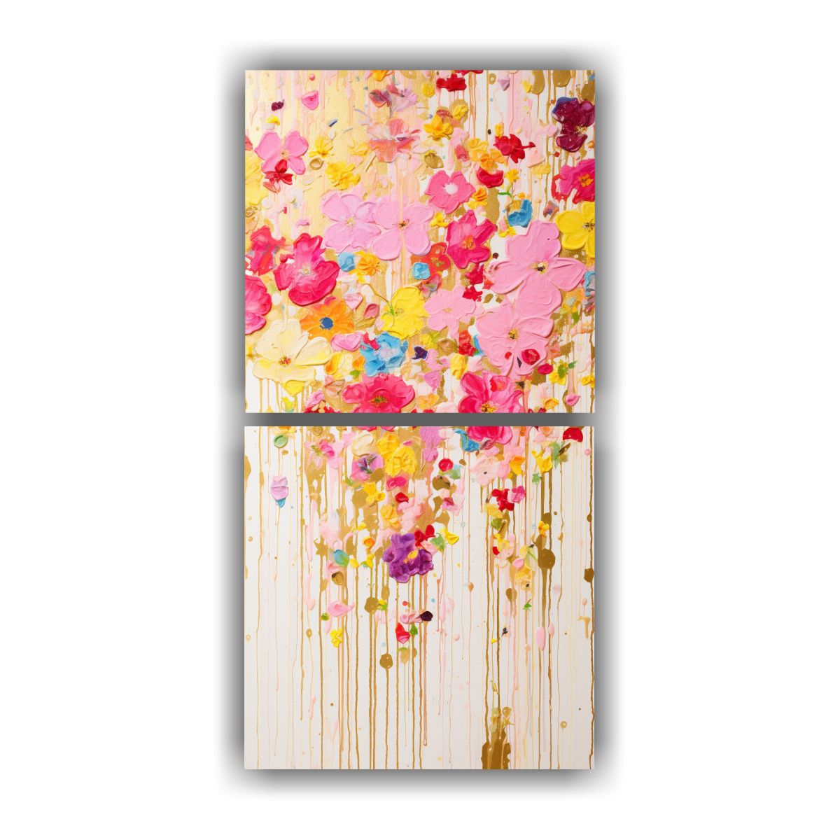 GENERICO - Pintura Acrílica Sin Costuras En Blanco Y Negro 40x80 Cm