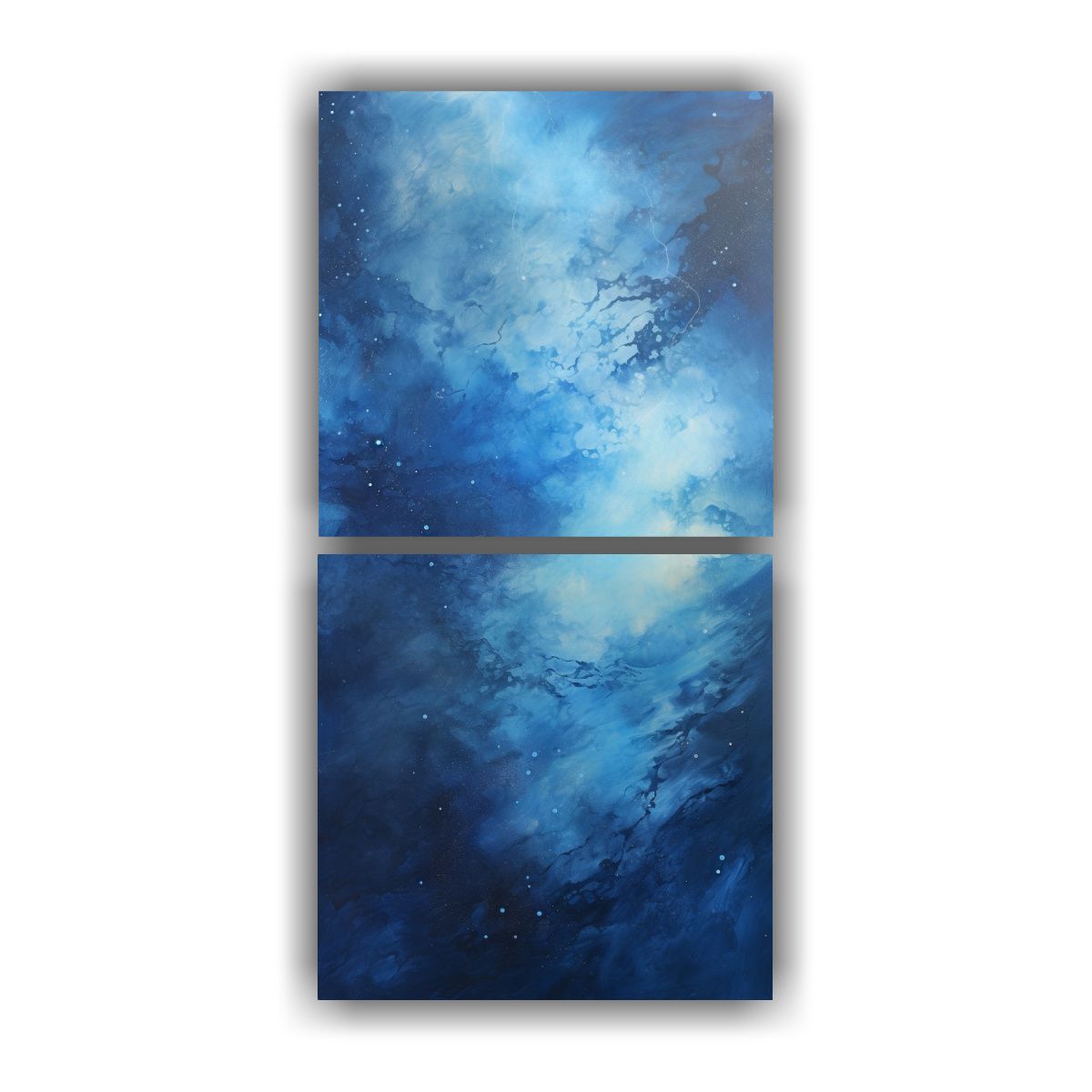 GENERICO - Set 2 Cuadros Abstractos Línea Viaje Cósmico En 40x80 Cm