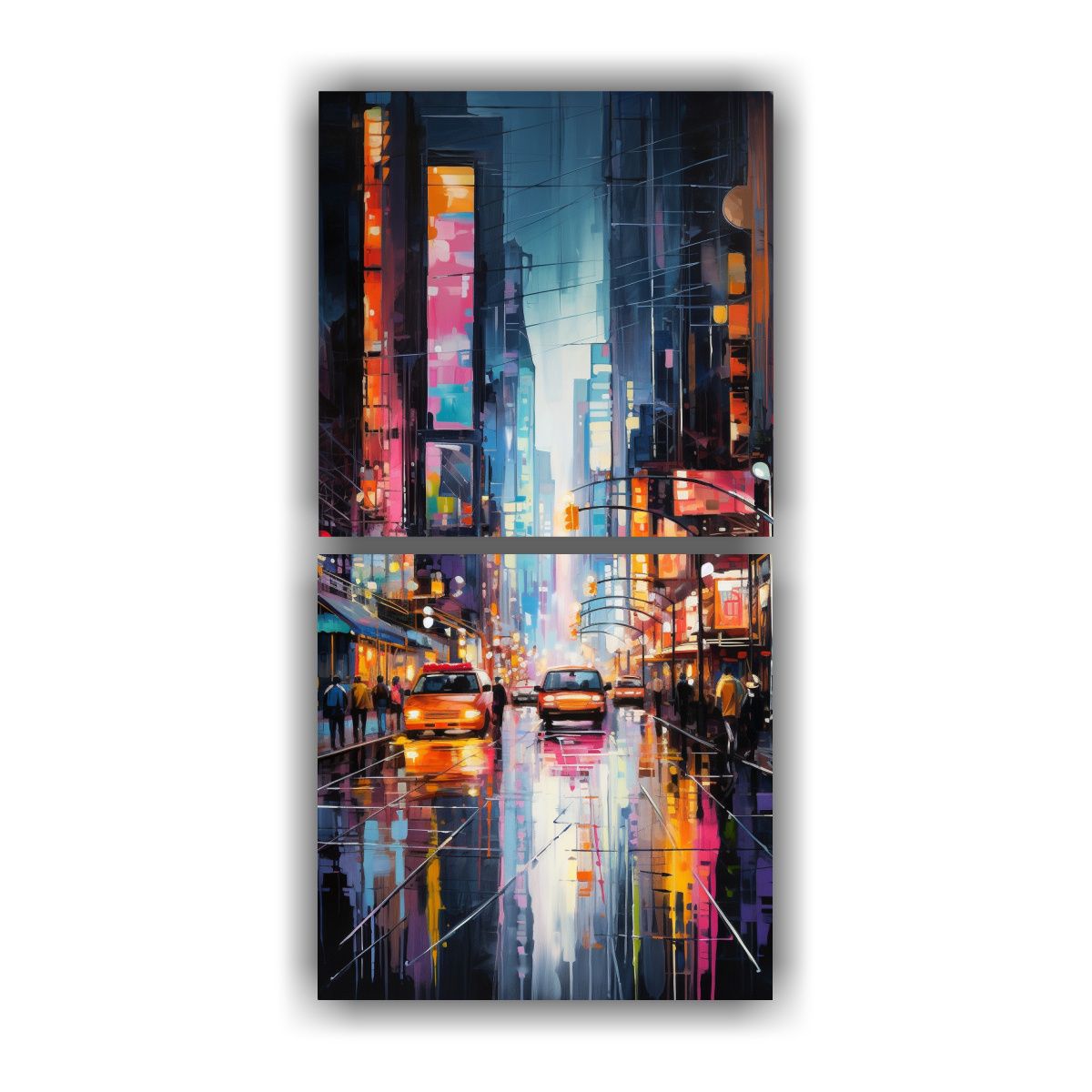 GENERICO - Pintura Calma Ciudad Calle Abstracta 60x120 Cm