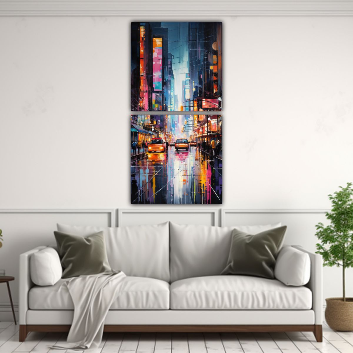 GENERICO - Pintura Calma Ciudad Calle Abstracta 60x120 Cm