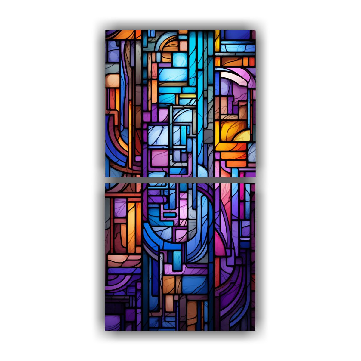 GENERICO - Cuadro Tela Sublimada Composición Abstracta 20x40 Cm