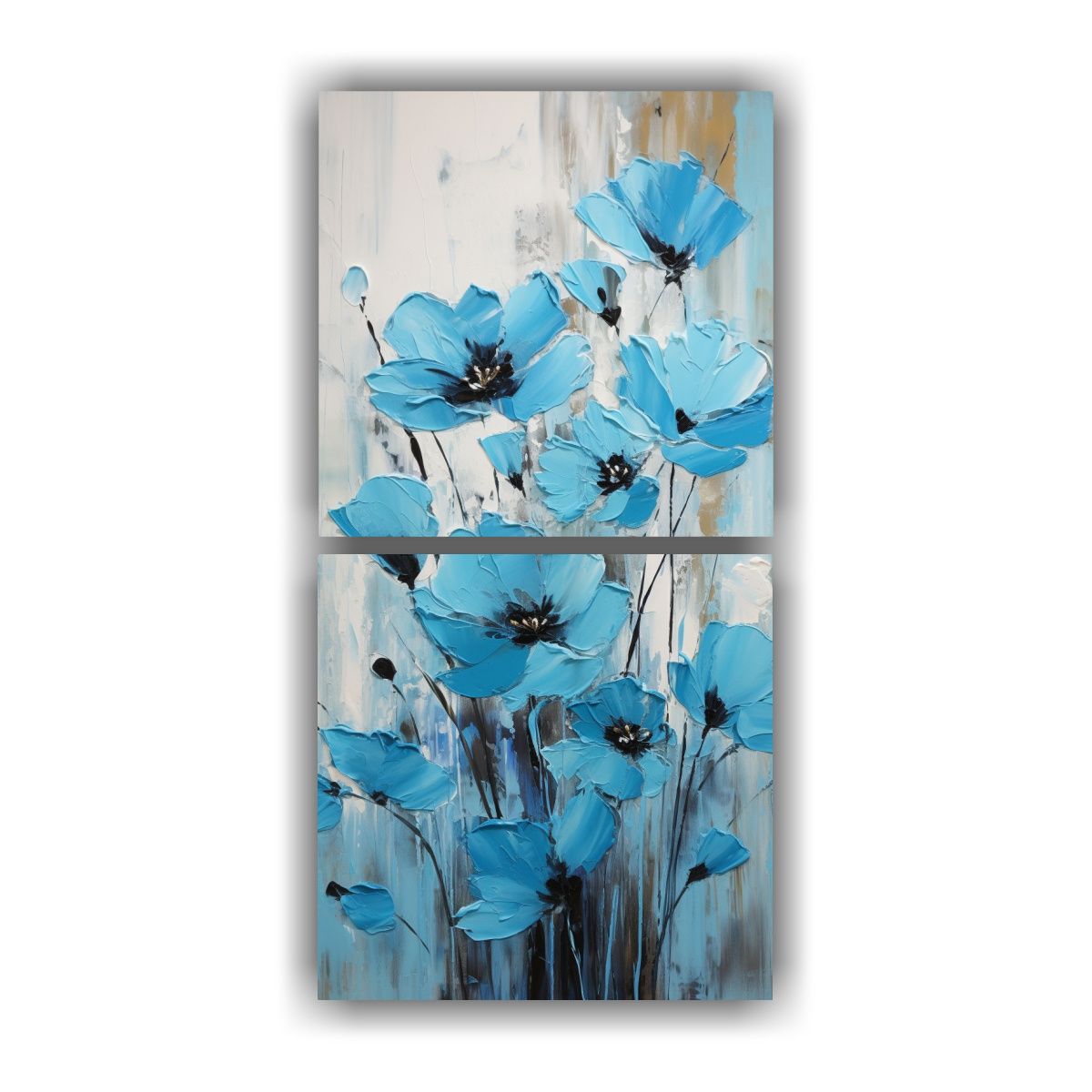 GENERICO - Pintura En Lienzo Estilo Galería De Amapolas 30x60 Cm
