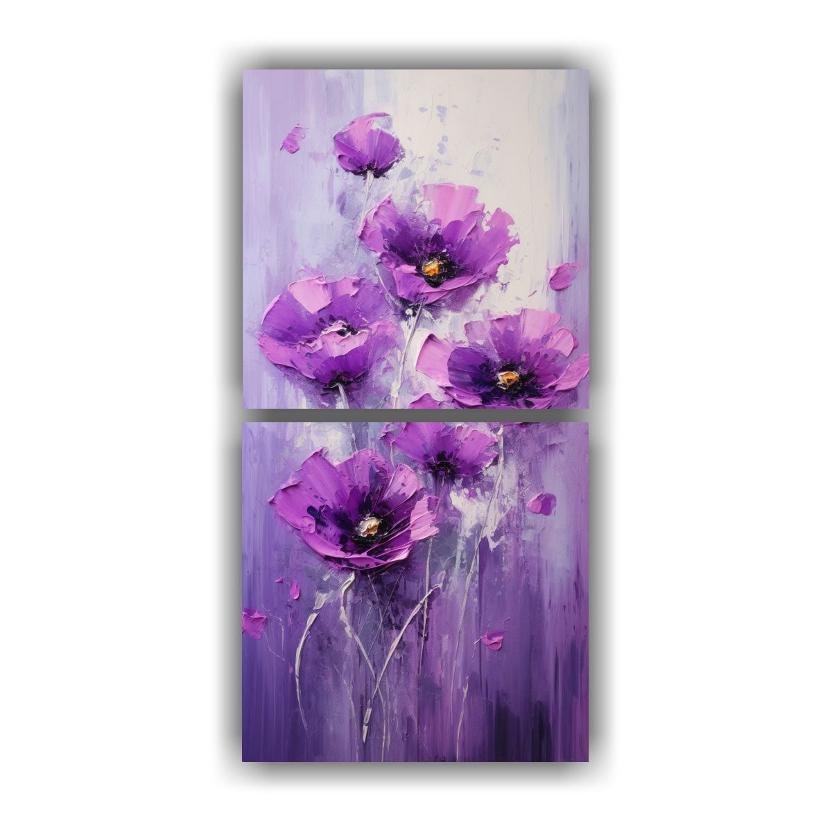 GENERICO - Pintura Diptico Expresion Pop Art Estilo De 40x80 Cm