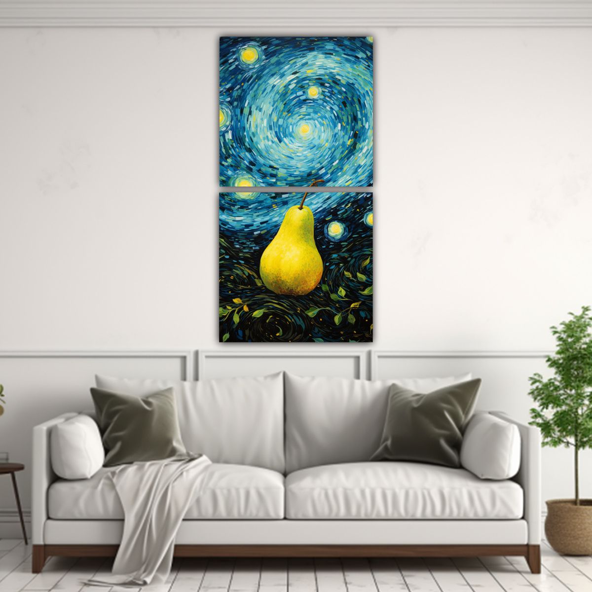 GENERICO - Pintura De Decoración Inspirada En La Fruta De 20x40 Cm