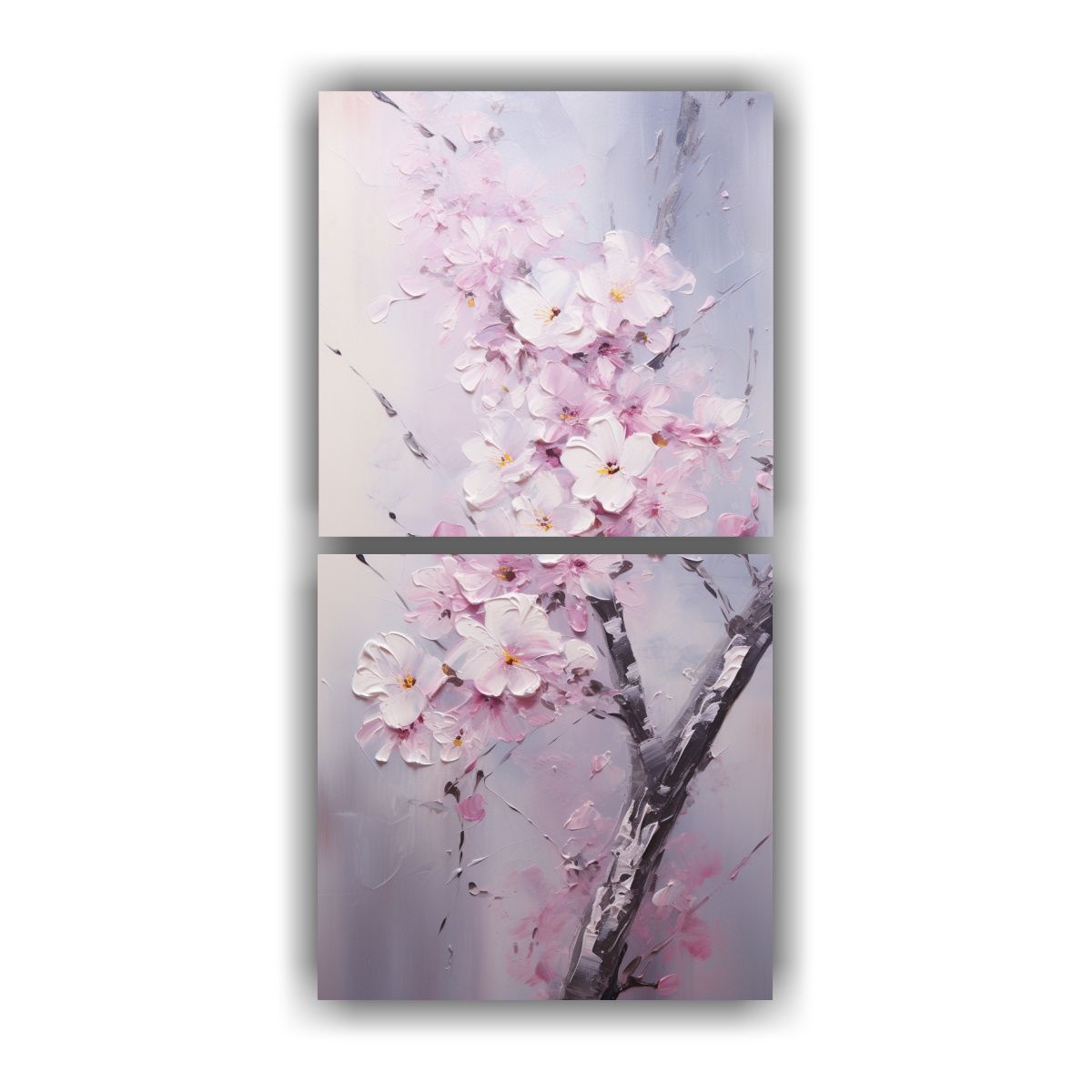 GENERICO - Set 2 Lienzos De Tela Imagen Elegancia Con 20x40 Cm