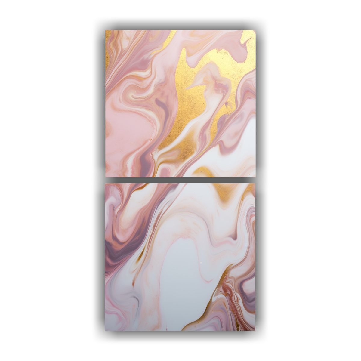 GENERICO - Díptico Vintage Lienzo Mármol Artístico 50x100 Cm