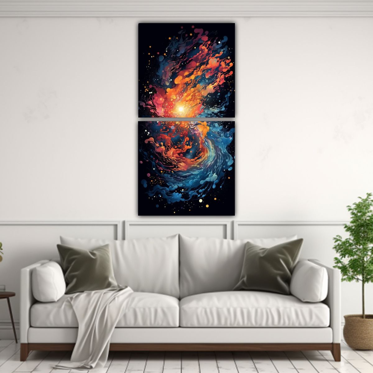 GENERICO - Pinturas Decorativas Con Temática Cósmica Que 20x40 Cm