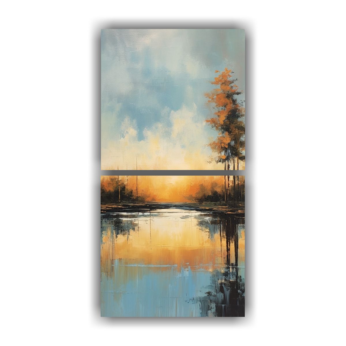 GENERICO - Cuadro Estilo Galería Exclusivo Calm Horizon 20x40 Cm