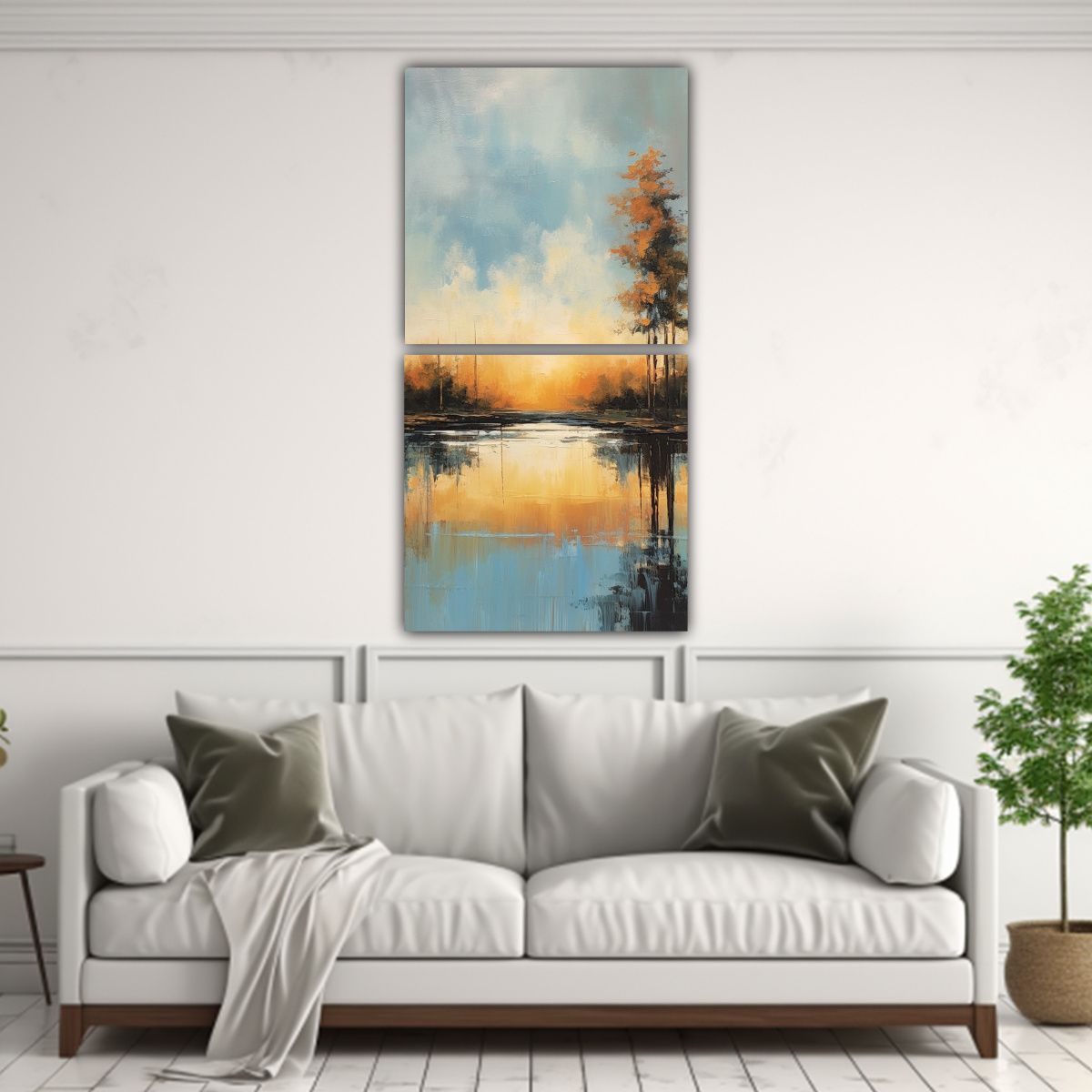 GENERICO - Cuadro Estilo Galería Exclusivo Calm Horizon 20x40 Cm