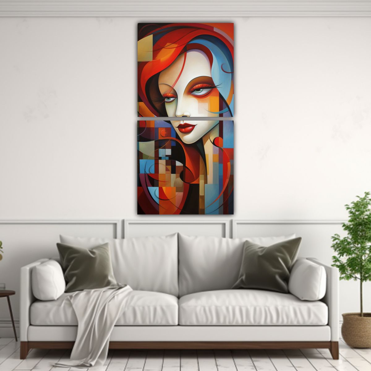 GENERICO - Conjunto De 2 Hermosas Pinturas Abstractas De 30x60 Cm