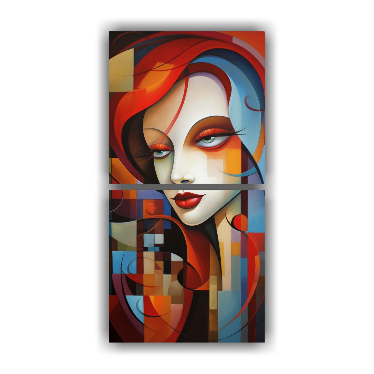 GENERICO - Conjunto De 2 Hermosas Pinturas Abstractas De 20x40 Cm