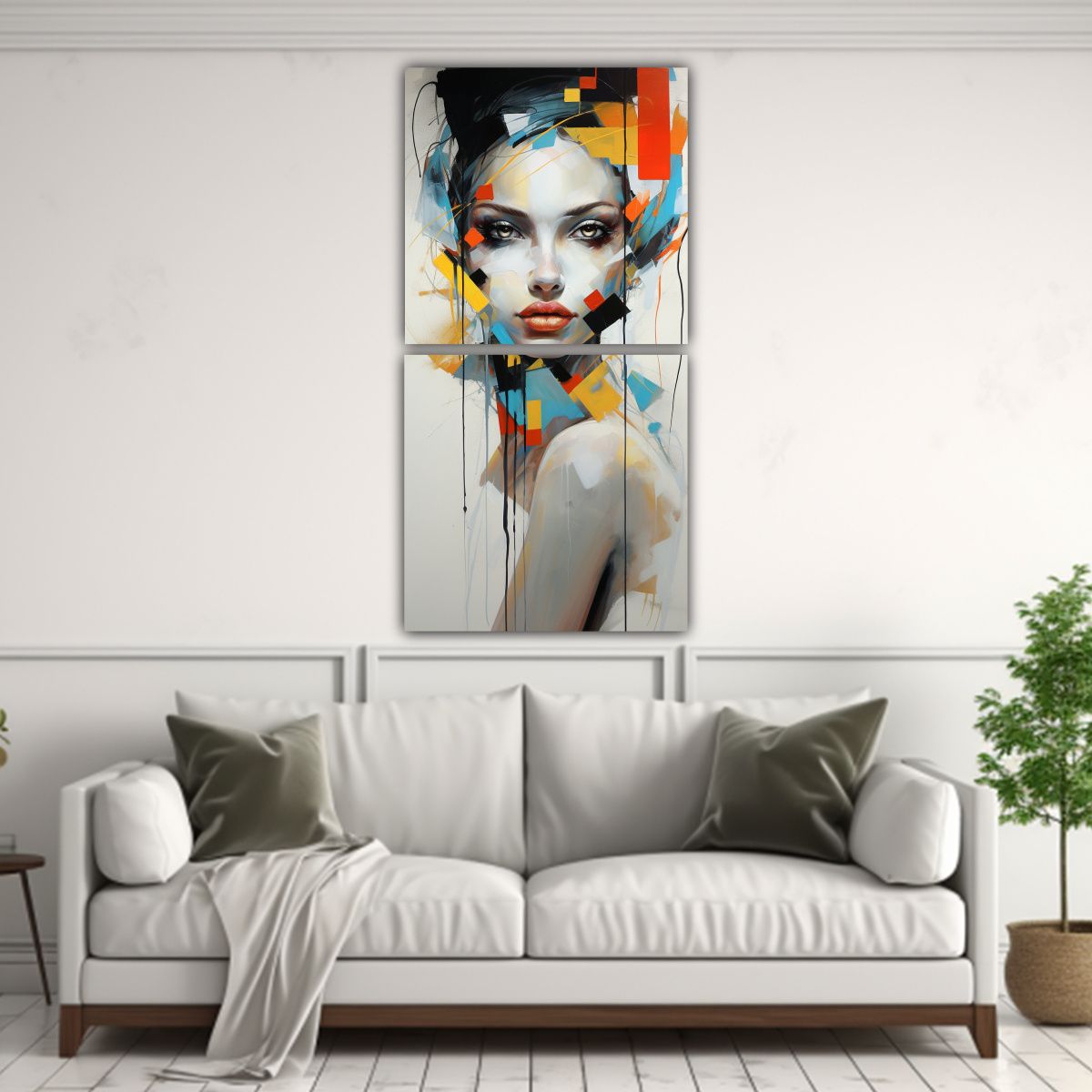 GENERICO - Pinturas Abstractas De Figuras Humanas En Tela 20x40 Cm