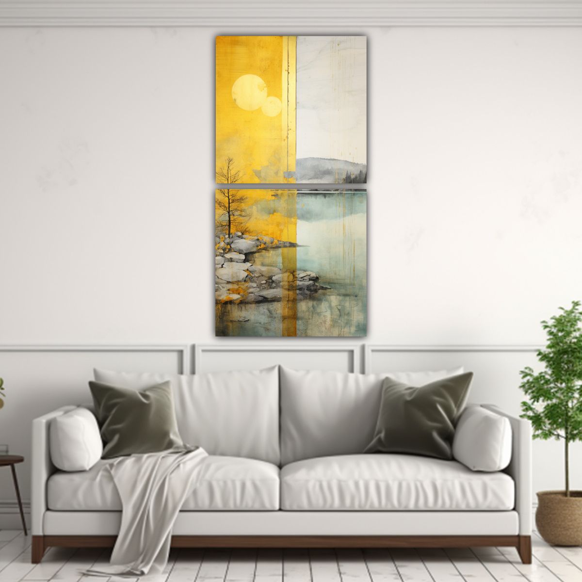 GENERICO - Set 2 Pinturas De Decoración De Arte Inspirado 40x80 Cm