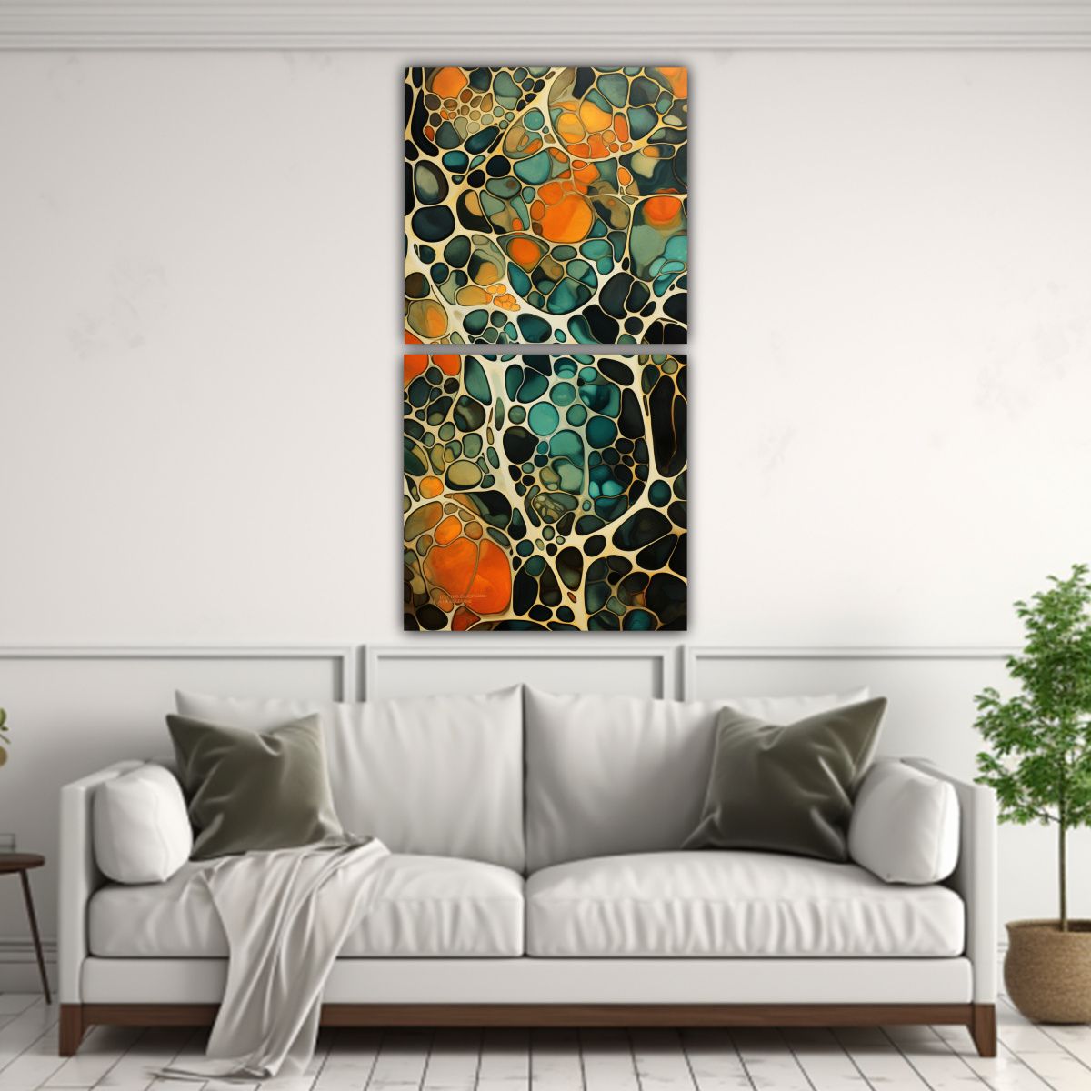 GENERICO - Pinturas Decorativas Inspiradas En Patrones 60x120 Cm