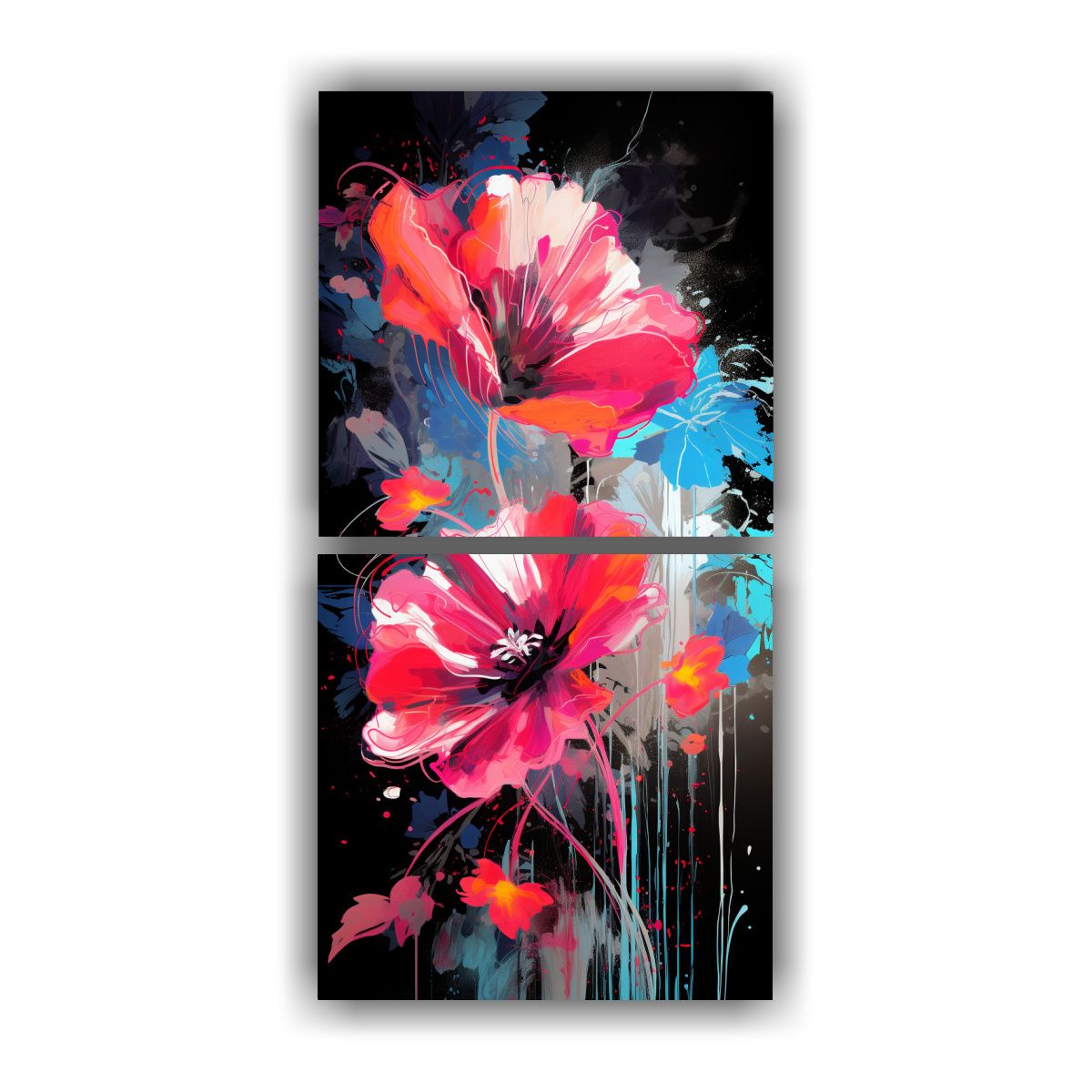 GENERICO - Cuadro Estilo Neonoir Con Brocha Media Concepto 50x100 Cm