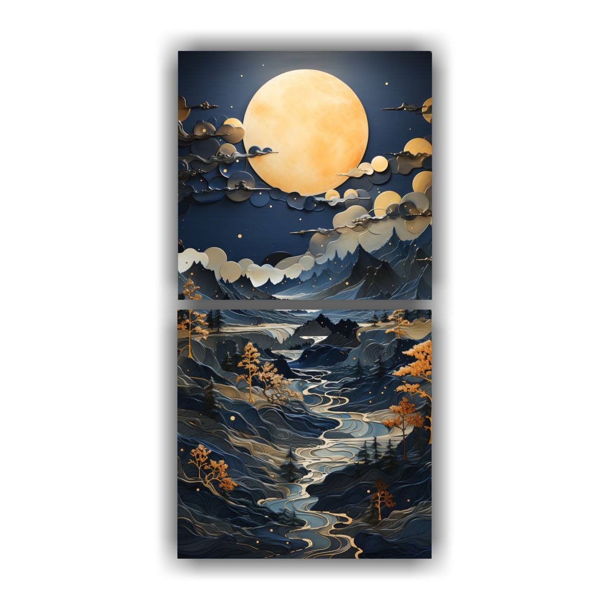 GENERICO - Arte Montañas Estilo Creativo Por Nicole Aston 30x60 Cm