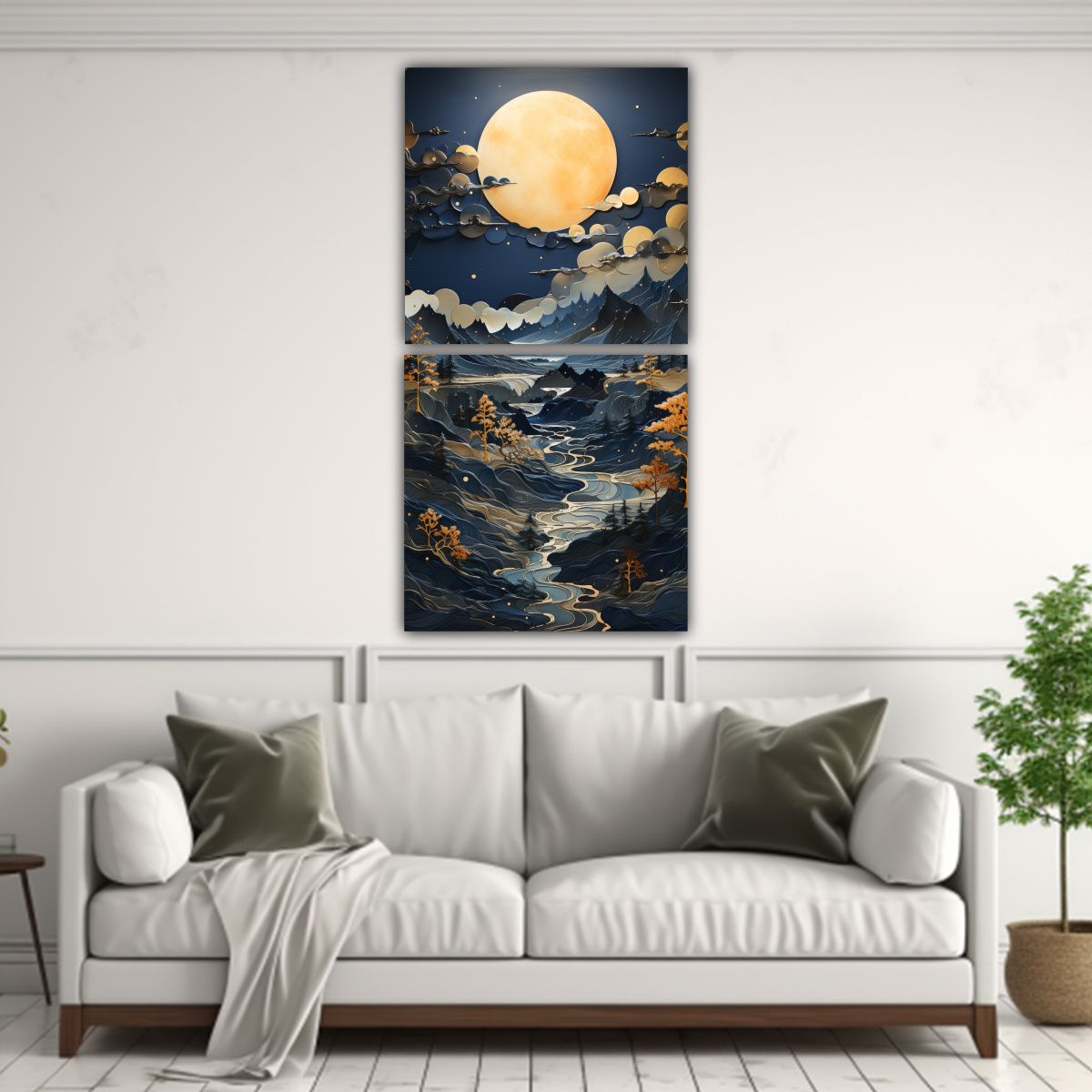 GENERICO - Arte Montañas Estilo Creativo Por Nicole Aston 30x60 Cm