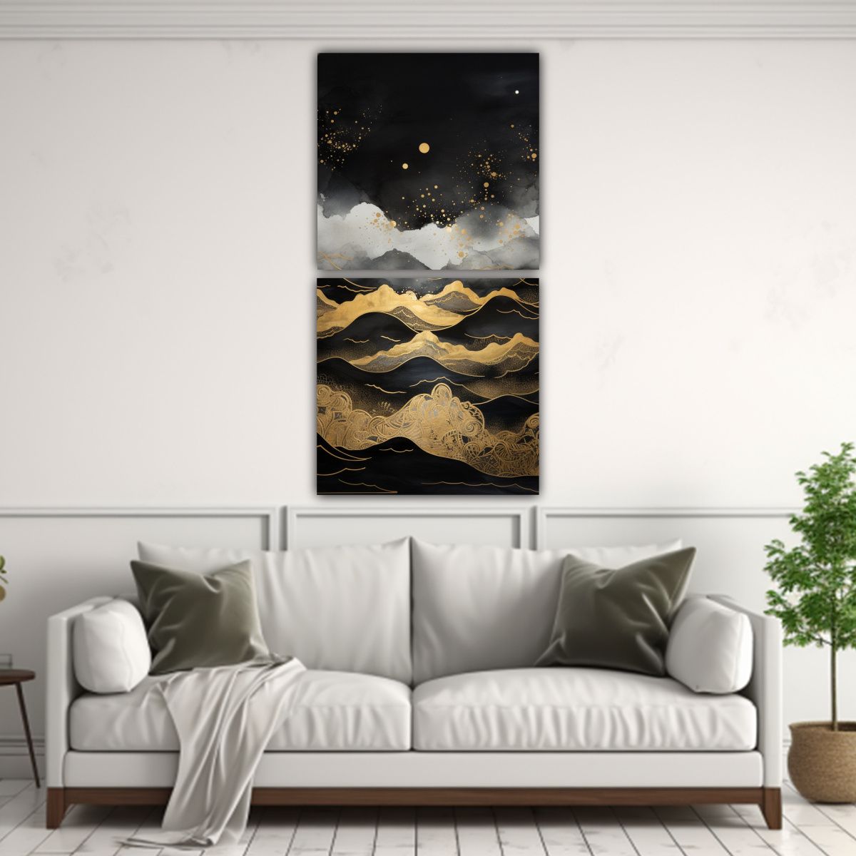 GENERICO - Dos Lienzos De Tela Con Estética De Alta 60x120 Cm