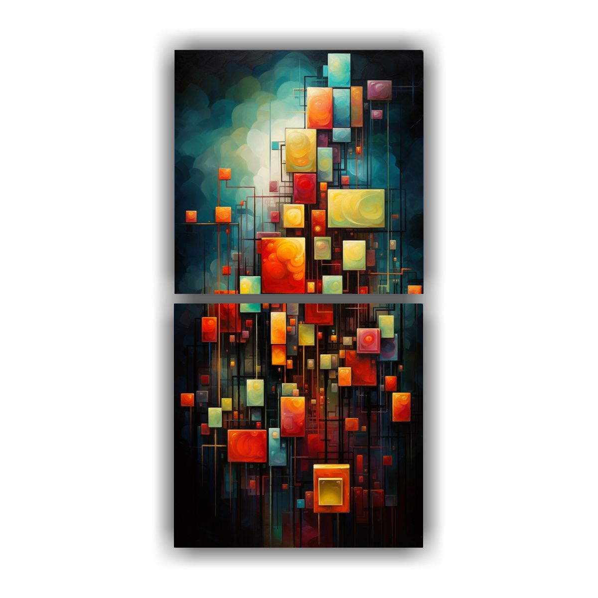 GENERICO - Cuadros Abstractos Impresionantes Para Decorar 20x40 Cm