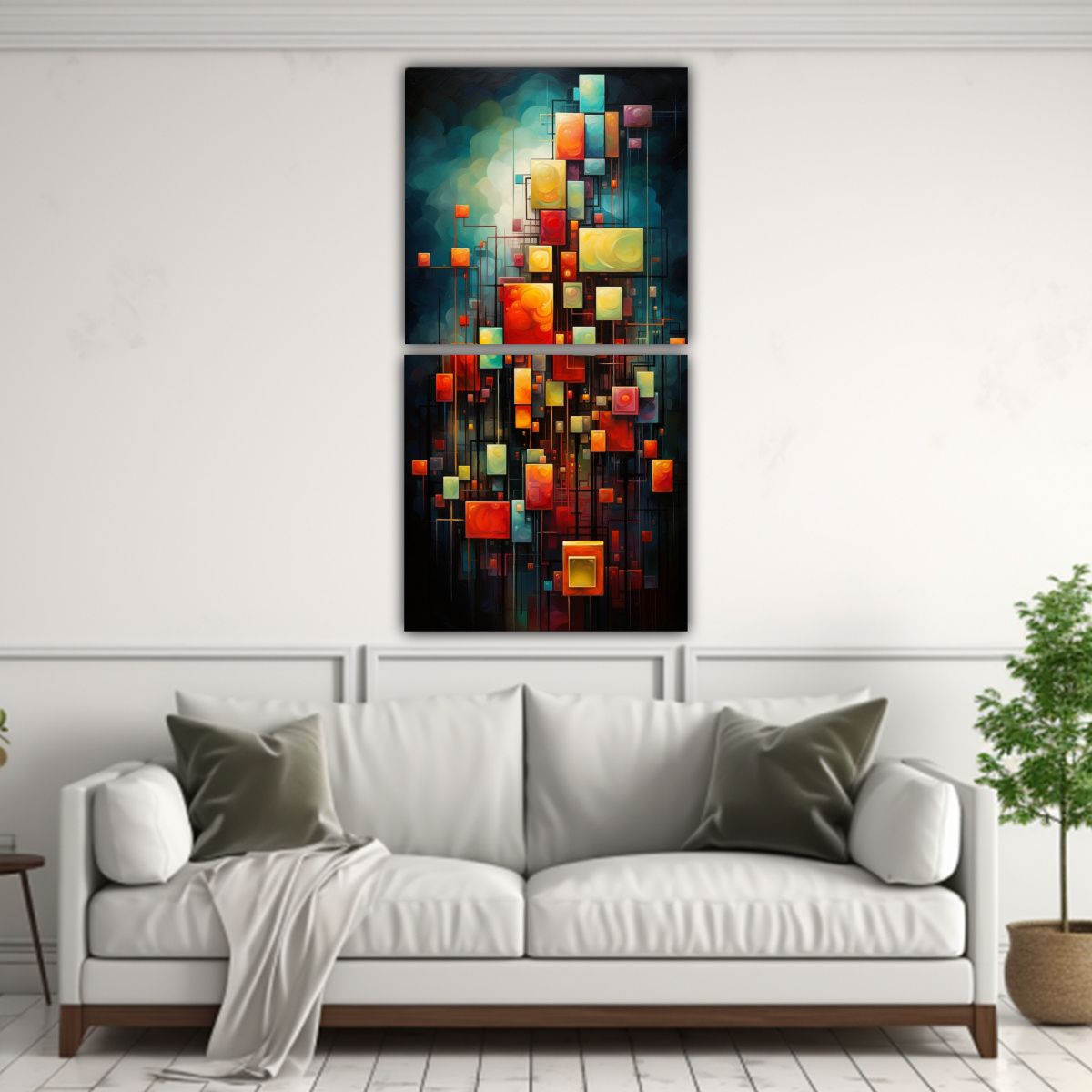 GENERICO - Cuadros Abstractos Impresionantes Para Decorar 20x40 Cm